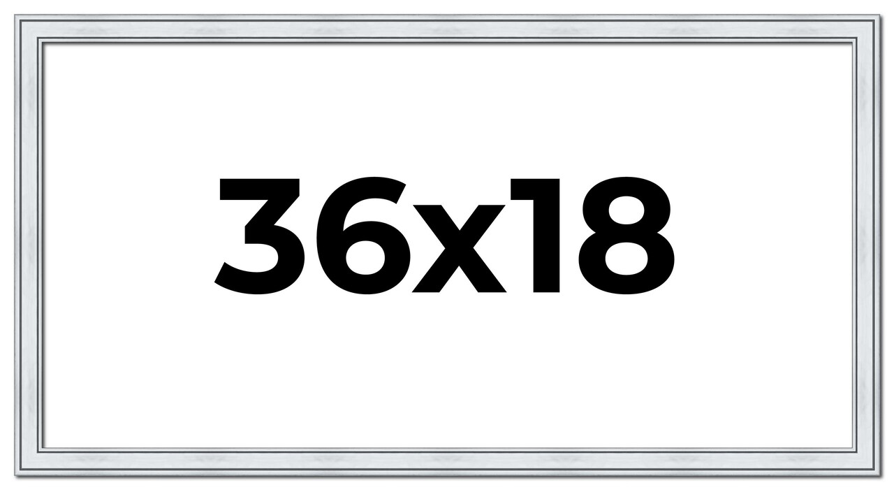 Panoramic Classic Silver Picture Frame - UV Acrylic, Foam Board Backing, Hanging Hardware